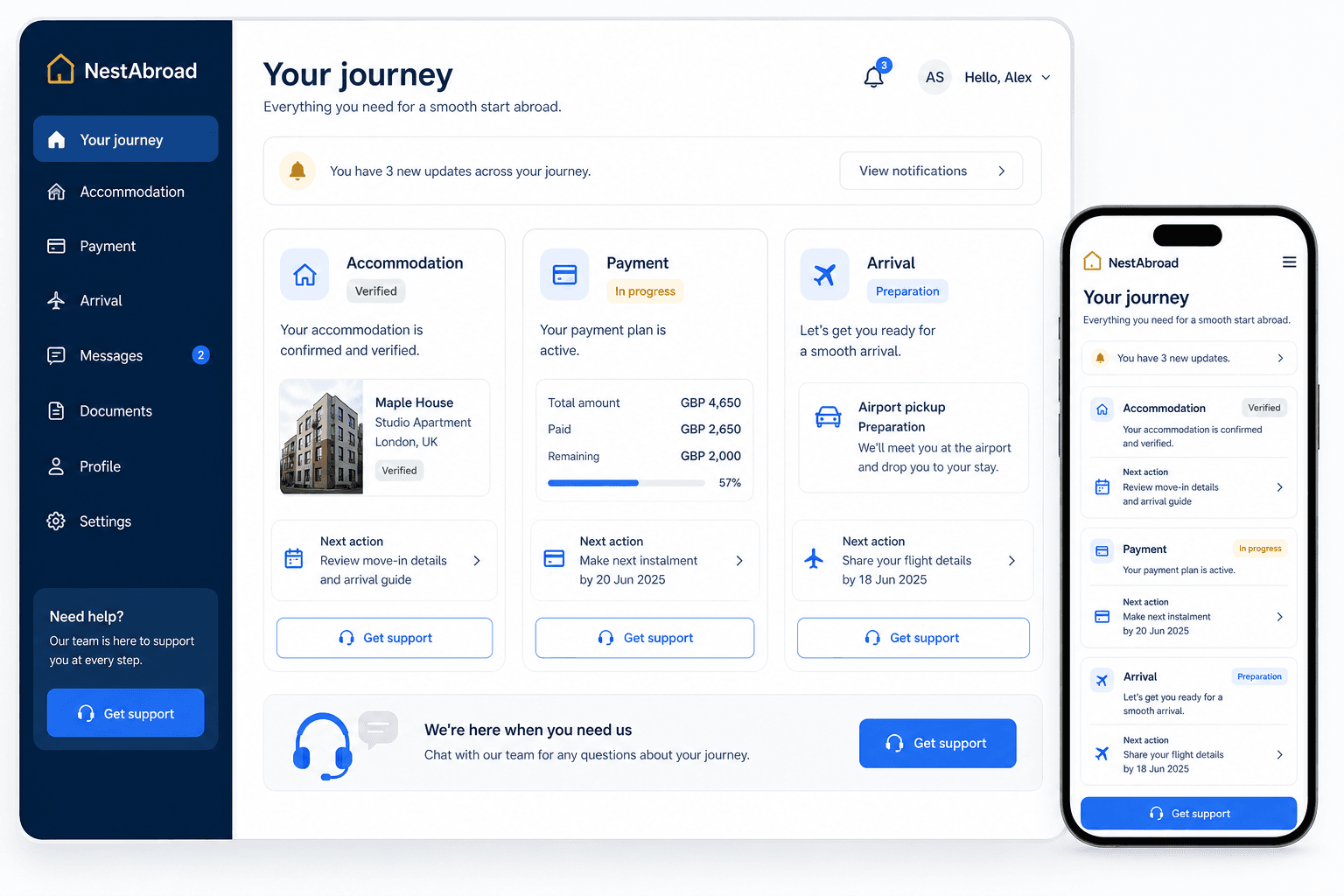 Confirm — NestAbroad